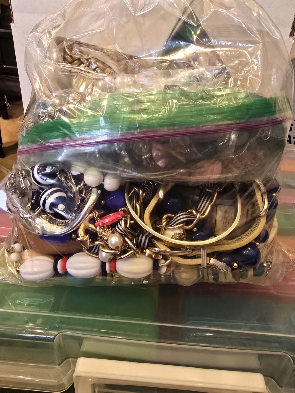 Nautical Coastal Beach Theme Jewelry Mystery Jar Lot Price Firm